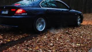 BMW 745i Burnout on dirt e65 745i V8 [upl. by Kandy]