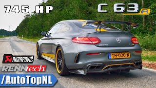 745HP AMG C63 R LOUD Akrapovic EXHAUST Sound REVS amp Onboard by AutoTopNL [upl. by Yttig569]