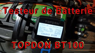 On découvre le testeur de batterie le TOPDON BT100 [upl. by Dronel]