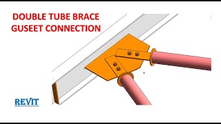 9 Portal Frame Modelling and Detailing in Revit ROOF BRACING CONNECTION 2 [upl. by Nahtonoj]