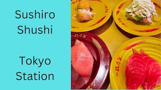 Sushiro Sushi  Conveyor Belt Sushi  Tokyo Train Station  Japan [upl. by Karole509]