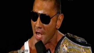 Batista segment 2203 Cena gets you cant wrestle chant [upl. by Irakab]