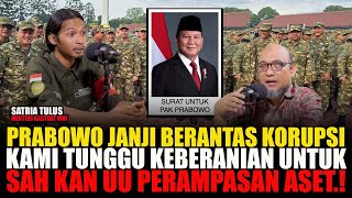 MAHASISWA DUKUNG PRABOWO JANJI BERANTAS KORUPSI SAH KAN DULU UU PERAMPASAN ASET BARU KAMI PERCAYA [upl. by Yarahs]