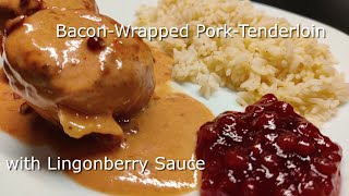 BaconWrapped Tenderloin with Lingonberry Sauce [upl. by Tlaw]