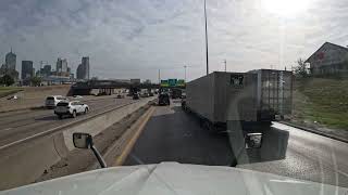 DOWNTOWN DALLAS TEXAS WITH A 53F REEFER TRAILER 822024 [upl. by Quintie764]