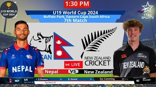 🔴 Live NEP vs NZ U19  7th Match Live  NEPAL vs NEW ZEALAND Live  cricketlive [upl. by Amarillis264]