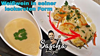 WEIßWEINSAUCE  der leckere Begleiter zu Fisch undoder Gemüse  Sascha brutzelt [upl. by Noisla]