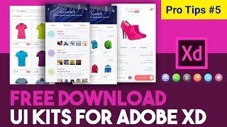 FREE Adobe XD UI kits and templates  Download adobe XD free ui kits for your projcts  XD tips 5 [upl. by Carol]