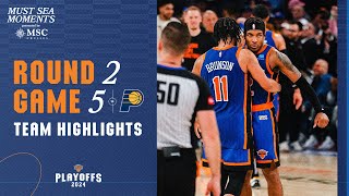 Knicks dominate Game 5 amp take 32 series lead  Knicks vs Pacers Highlights  2024 NBA Playoffs [upl. by Aracahs]