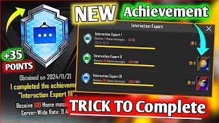 Easyway To Complete Interaction Expert Achievement in BGMI Received 100 Home Messages Misson BGMI [upl. by Dazhahs974]