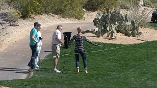 Bubba Watsons errant approach shot lands near his wife at Accenture [upl. by Eichman]