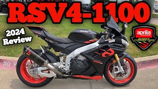 2024 Aprilia RSV41100 Ride amp Review  217Hp Italian Beast review aprilia rsv4 [upl. by Gracia709]