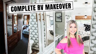 Before and After RV RENOVATION  COMPLETE REMODEL From buying to WOW [upl. by Mandle]