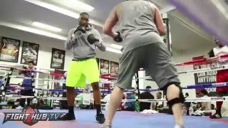 JLeon Love puts in work ahead of his bout on April 1st on Broner vs Theophane fight [upl. by Lanford941]