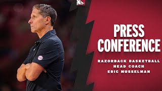 Press Conference Head Coach Eric Musselman Florida Postgame  RAZORBACK BASKETBALL [upl. by Mitzl]