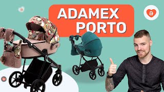 Adamex Porto детская коляска 2 в 1 Видео обзор коляски Адамекс Порто новинка 2021 [upl. by Nairret]