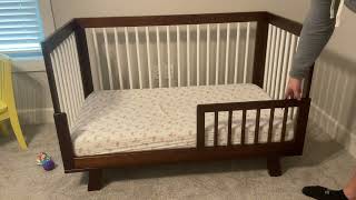 Babyletto Hudson 3 in 1 Convertible Crib with Toddler Bed Conversion Kit Review [upl. by Rhody]