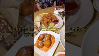 EATING THE CHEESECAKE FACTORY WHEN THIS HAPPENED shorts viral mukbang [upl. by Heda430]