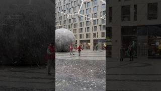 Snow with Moon 🌒☃️ shortvideo youtubeshorts snowman snow indianlifeinrussianstyle [upl. by Anisor]