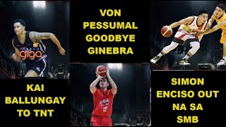 GINEBRA TRADES PESSUMAL TO TERRAFIRMA  SMB SENDS SIMON ENCISO TO NORTHPORT KAI BALUNGGAY TO TNT [upl. by Ajar]