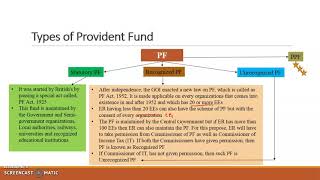 Salary Income  Lecture 5 Provident Funds types SPF RPF UPF Tax treatment withdrawals [upl. by Fredela87]