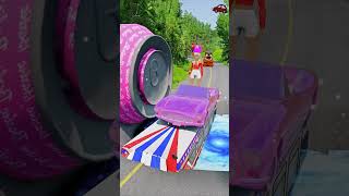 Weird Cars amp Dump Ass Cars Going to Bollard Barbie and LAVA FunFun Onion toys automobile [upl. by Anirad]