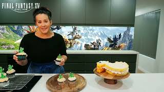 FINAL FANTASY XIV Online Materia DC 1 Year Anniversary Cactuar Cupcakes [upl. by Delaine]