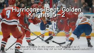 Hurricanes Beat Golden Knights 52 [upl. by Martguerita]