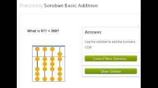 Khan Academy Soroban exercise  alpha test [upl. by Redyr]