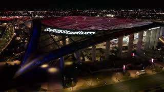 SOFI STADIUM Super Bowl LVI by Night [upl. by Dougall327]