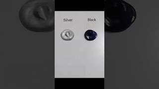 What does mixing silver and black make youtubeshortspaintcolormetallicgreyblacksilvermixing [upl. by Holcman]