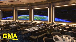 Eat 220 miles above Earth at Disney’s new Space 220 restaurant l GMA [upl. by Gally]