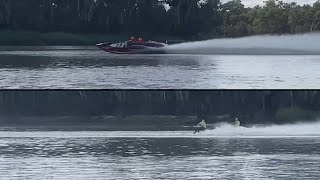 Stalker flying past at 100MPH at Robinvale 80 Ski Race [upl. by Annairol641]