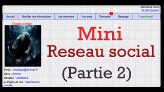 Tutoriel php  Creation dun mini reseau social  mettre en place les formulaires  part2 [upl. by Gneh675]