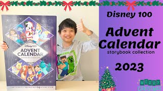 Opening Disney 100 Advent Calendar Storybook Collection 2023  Count Down to Christmas with 24 books [upl. by Eissirc]