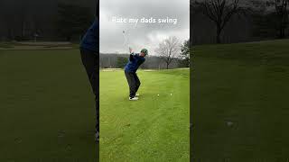 Rate my dad’s golf swing ksi thickofit golfshot winter [upl. by Enimsaj612]