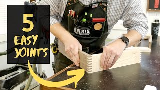 5 Woodworking Joints For Beginners [upl. by Ennayoj]