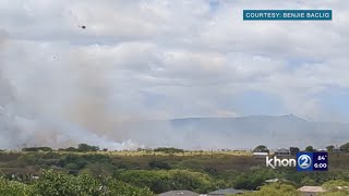 Kauai News Hanapepe brush fire forces evacuation in Kaumakani [upl. by Adnav]