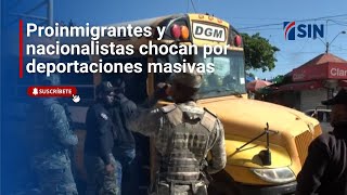 Proinmigrantes y nacionalistas chocan por deportaciones masivas [upl. by Ayikat]