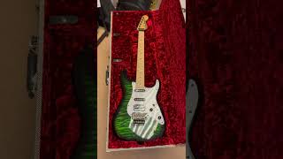 ￼Jackson Adrian Smith SDXQ Electric Guitar Maple FB Transparent Green Burst [upl. by Alol]