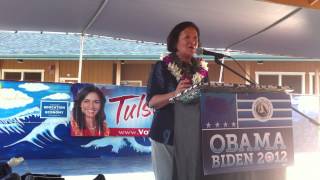 US Senator Mazie Hirono Speaks at the East Hawaii Democratic Bus Rally [upl. by Anrat]