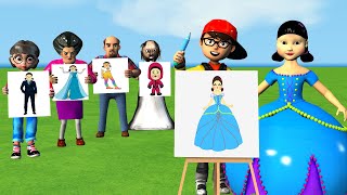 Scary Teacher 3D vs Squid Game Draw and Style to Squid Game Doll Nice or Error 5 Times Challenge [upl. by Chuck]