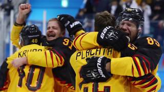 Eishockey bei Olympia Deutschland siegt gegen Kanada in Pyeongchang [upl. by Alleber]