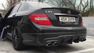 Benz C63 amg Exhaust MCT  C63 AMG 배기음 [upl. by Antons]