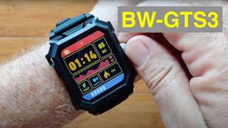 BlitzWolf BWGTS3 BT Calling 5ATM Waterproof Rugged Swimming Smartwatch Unboxing and 1st Look [upl. by Junko34]