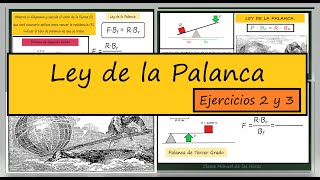 Ley de la Palanca Ejercicios Resueltos 2 y 3 Física Fuerzas [upl. by Narmis672]