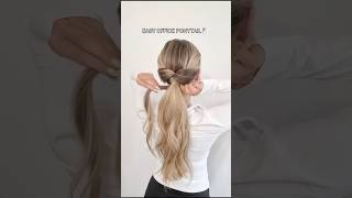 How to easily upgrade ur ponytail ❤️hairstyle ponytail 2024 shorts shortsfeed 2024shorts yt [upl. by Dnomaid152]