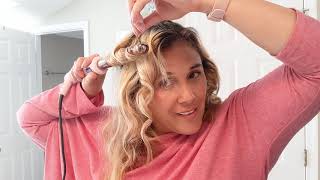 Bubble Wand Hair Curling Tutorial LANGE Le Perl [upl. by Aihsinyt]