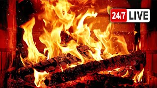 🔥 4K Fireplace Ambience 247 NO MUSIC Fireplace with Burning Logs and Crackling Fire Sounds [upl. by Farkas103]