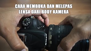 Cara Mudah Memasang Lensa Nikon  belajar fotografi [upl. by Letti719]